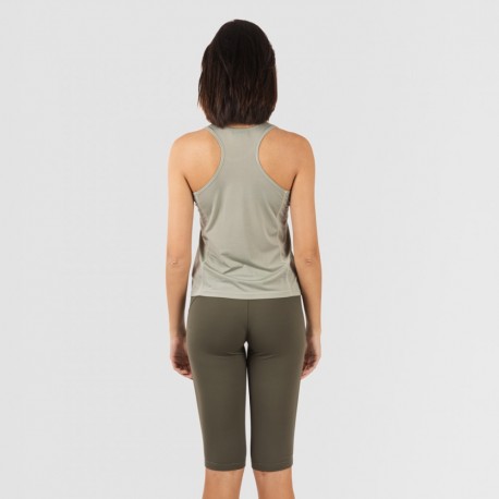 Conjunto desportivo de legging curto mulher verde folha - verde caça
