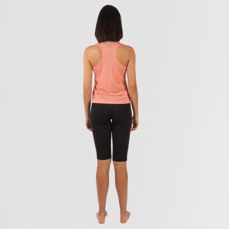 Conjunto desportivo de legging curto mulher laranja - preto