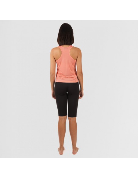Conjunto desportivo de legging curto mulher laranja - preto roupa-de-desporto-mulher