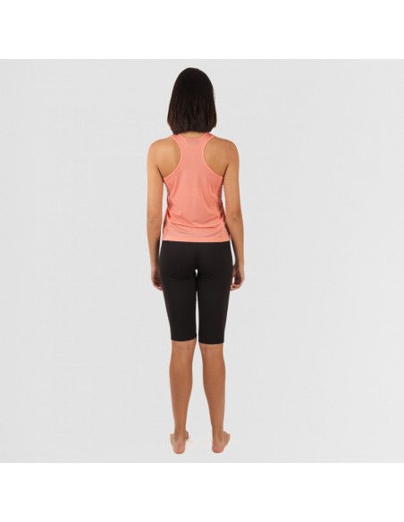 Conjunto desportivo de legging curto mulher laranja - preto Conjunto desportivo de legging curto mulher laranja - preto