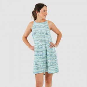 Vestido curto de alças em crepe Ola verde água 2