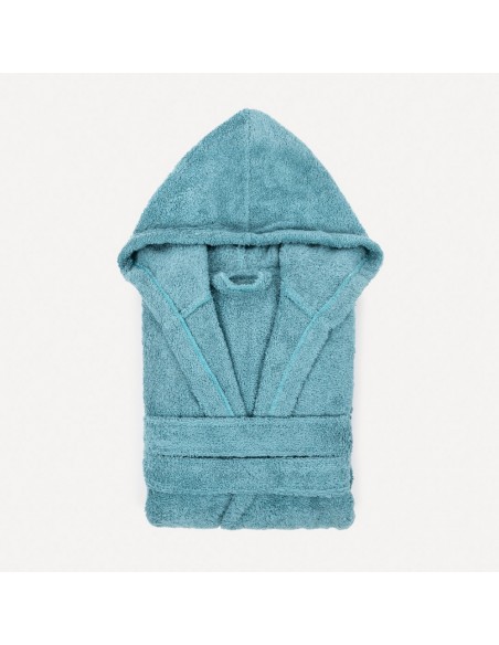 Roupão de banho com capuz água marinha 450gr Unisex Roupão de banho com capuz água marinha 450gr Unisex