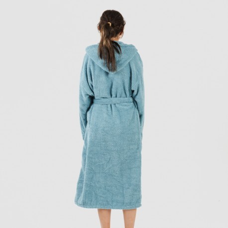 Roupão de banho com capuz água marinha 450gr Unisex