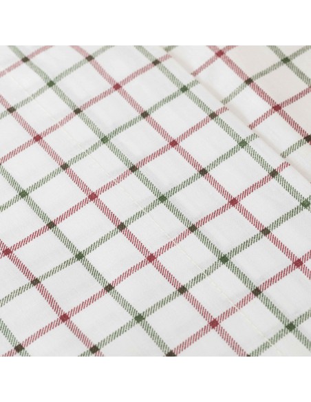 Jogo de lençóis algodão Hank verde bordeaux Jogo de lençóis algodão Hank verde bordeaux