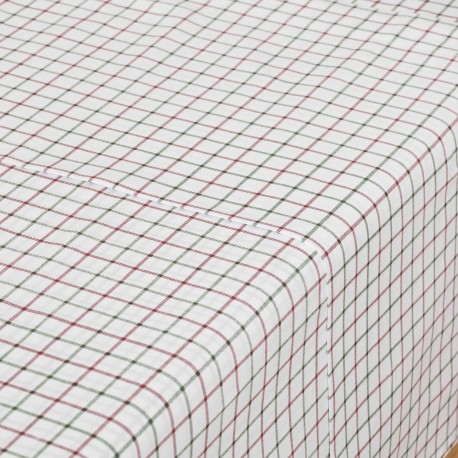 Jogo de lençóis algodão Hank verde bordeaux