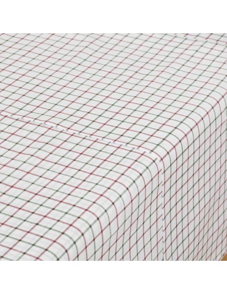 Jogo de lençóis algodão Hank verde bordeaux Jogo de lençóis algodão Hank verde bordeaux