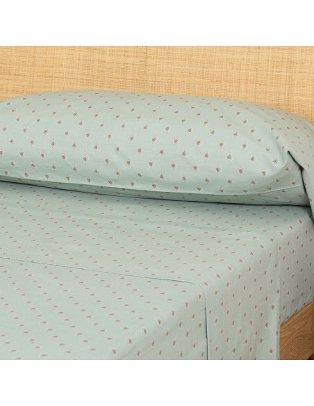 Jogo de lençóis algodão Alessia verde