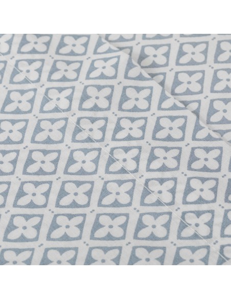 Jogo de lençóis algodão Michelle azul indigo lencois-100-algodao