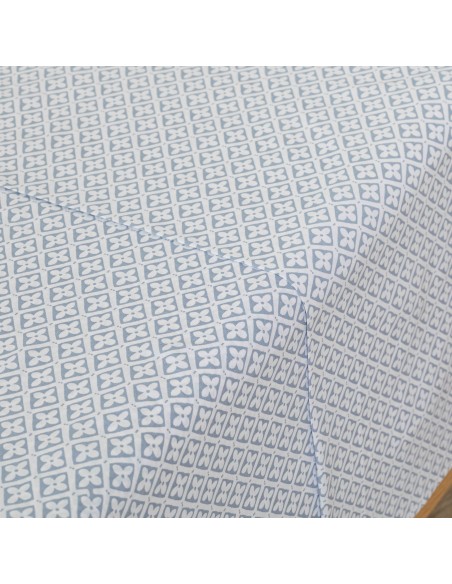 Jogo de lençóis algodão Michelle azul indigo lencois-100-algodao