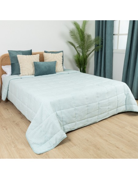 Colcha jacquard chenilla Andres verde tiffany -120gr Colcha jacquard chenilla Andres verde tiffany -120gr