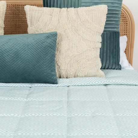 Colcha jacquard chenilla Andres verde tiffany -120gr