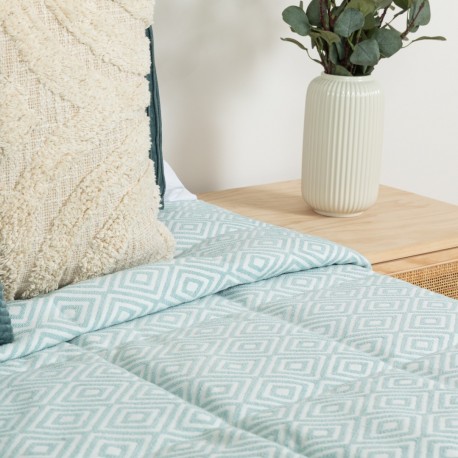 Colcha jacquard chenilla Andres verde tiffany -120gr