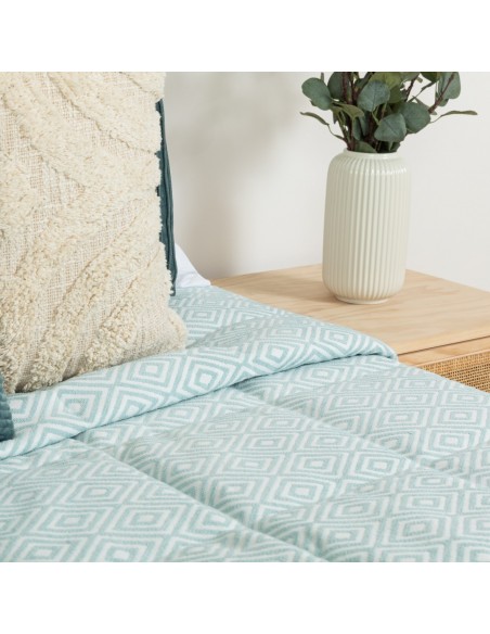 Colcha jacquard chenilla Andres verde tiffany -120gr Colcha jacquard chenilla Andres verde tiffany -120gr