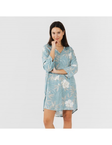 Túnica viscosa Denia azul Túnica viscosa Denia azul