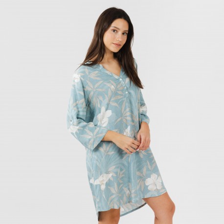 Túnica viscosa Denia azul