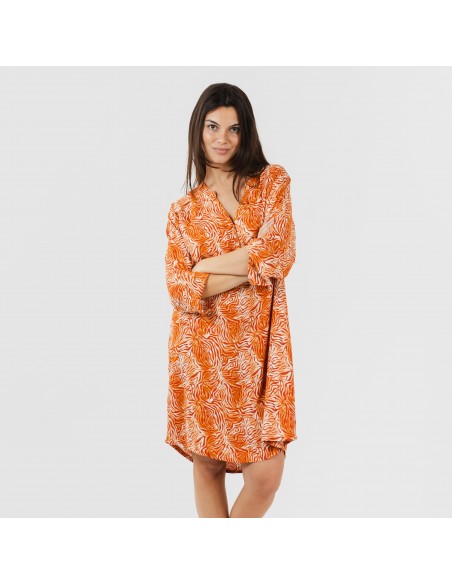 Túnica viscosa Sole cor telha Túnica viscosa Sole cor telha