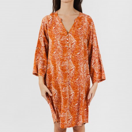 Túnica viscosa Sole cor telha