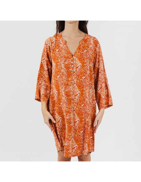 Túnica viscosa Sole cor telha Túnica viscosa Sole cor telha