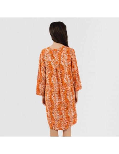 Túnica viscosa Sole cor telha Túnica viscosa Sole cor telha