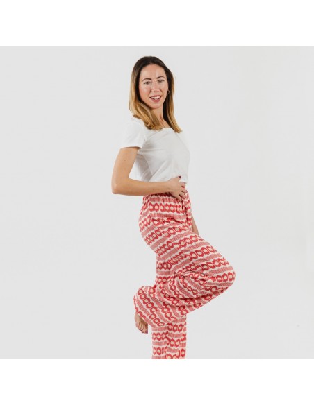 Calças viscosa Pastela fresa Calças viscosa Pastela fresa