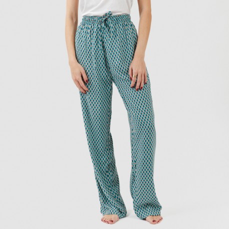 Calças viscosa Dueña azul