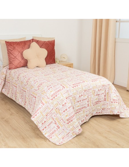 Colcha bouti Paris marsala