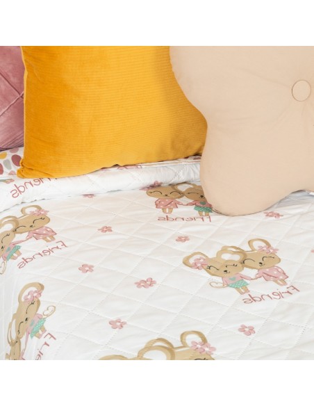 Colcha bouti Friends rosa Colcha bouti Friends rosa