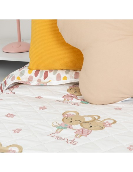 Colcha bouti Friends rosa Colcha bouti Friends rosa