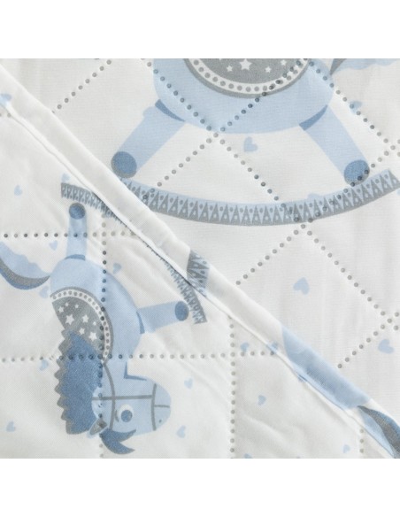 Colcha bouti Caballitos azul celeste Colcha bouti Caballitos azul celeste