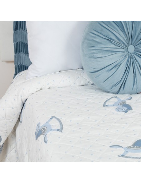 Colcha bouti Caballitos azul celeste Colcha bouti Caballitos azul celeste