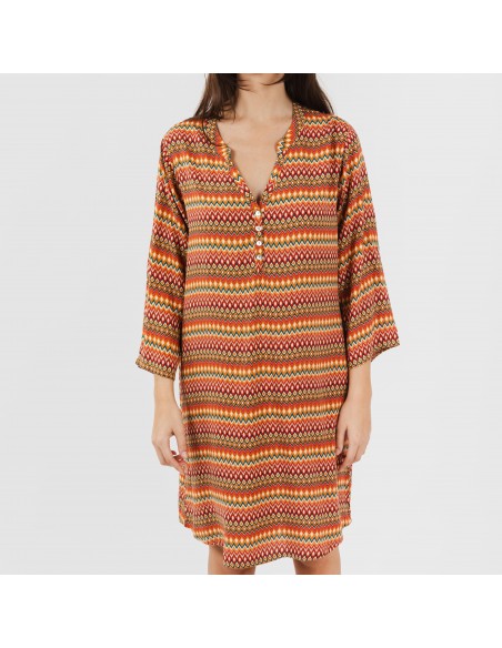 Túnica viscosa Emily cor telha Túnica viscosa Emily cor telha