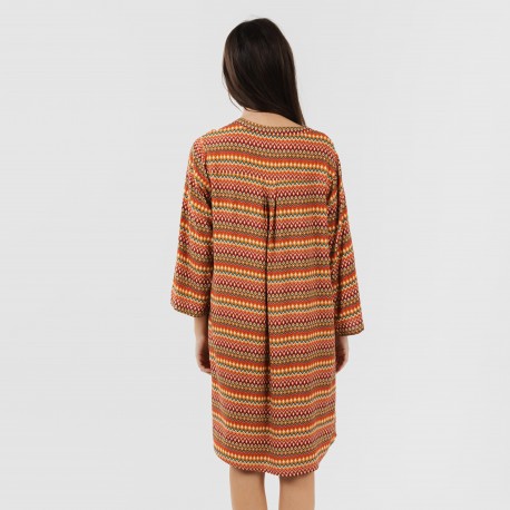 Túnica viscosa Emily cor telha