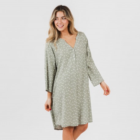 Túnica viscosa Valeria verde caça