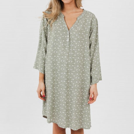 Túnica viscosa Valeria verde caça