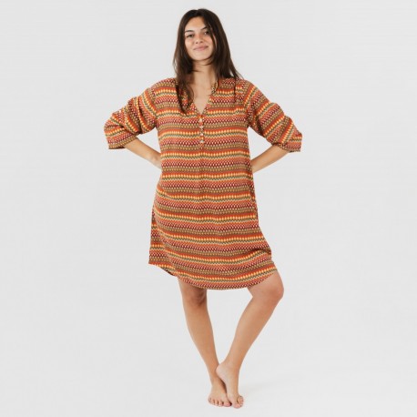 Túnica viscosa Emily cor telha