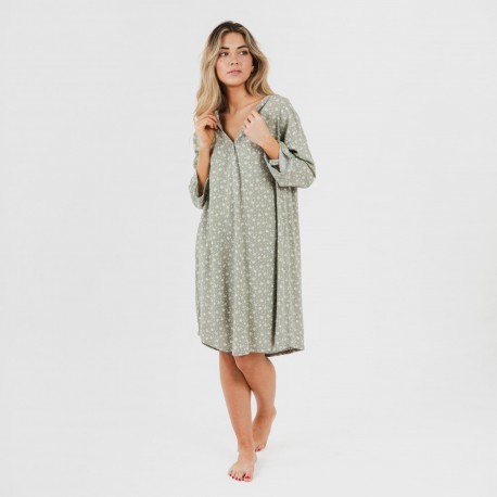 Túnica viscosa Valeria verde caça