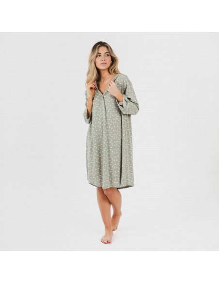 Túnica viscosa Valeria verde caça Túnica viscosa Valeria verde caça