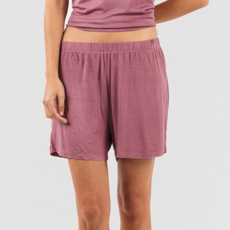 Pijama curto manga fluída viscosa mulher lisos
