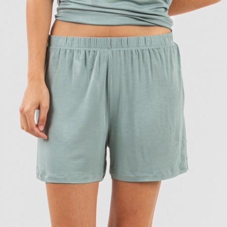 Pijama curto manga fluída viscosa mulher lisos