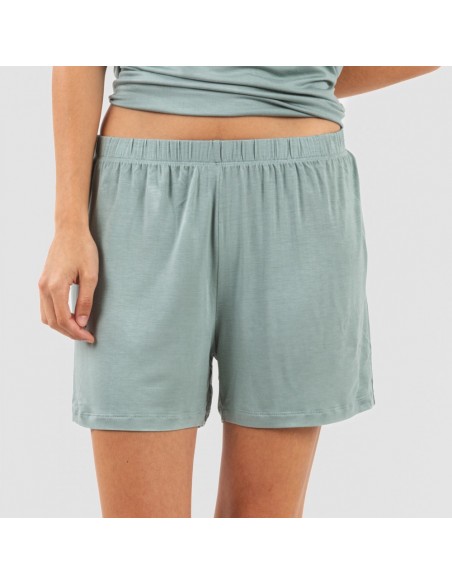 Pijama curto manga fluída viscosa mulher lisos Pijama curto manga fluída viscosa mulher lisos