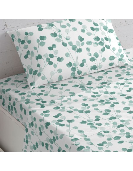 Jogo de lençóis algodão Eloisa verde tiffany lencois-100-algodao