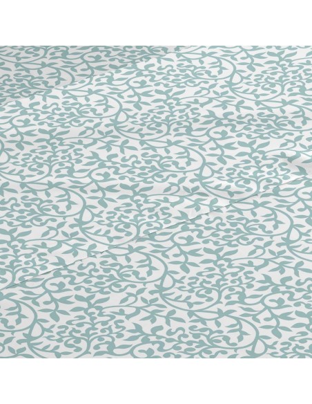 Jogo de lençóis algodão Meritxell azul indigo lencois-100-algodao