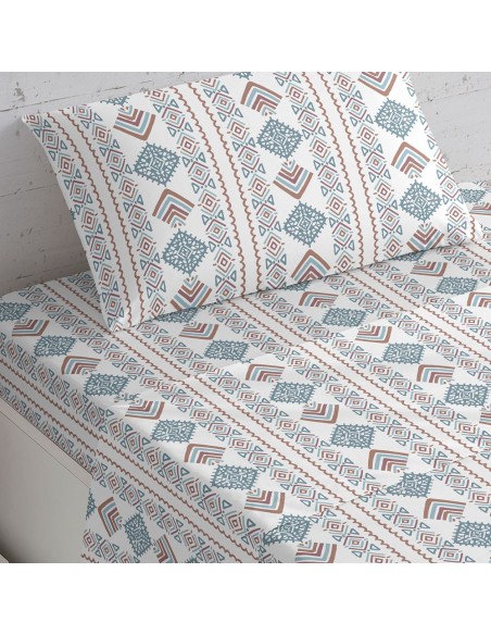 Jogo de lençóis algodão Iker azul indigo