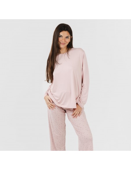 Pijama mulher soft Maya rosa palo Pijama mulher soft Maya rosa palo