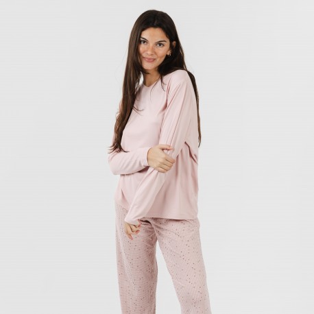 Pijama mulher soft Maya rosa palo