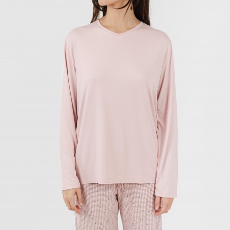 Pijama mulher soft Maya rosa palo