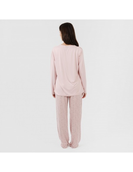 Pijama mulher soft Maya rosa palo pijamas-compridos-de-mulher