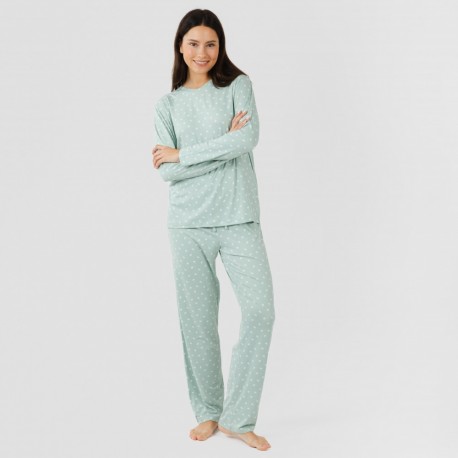 Pijama mulher soft Natalie verde tiffany