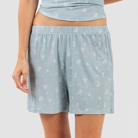 Pijama alças mulher viscosa Adriane verde água