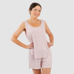 Pijama alças mulher viscosa Ellene rosa palo